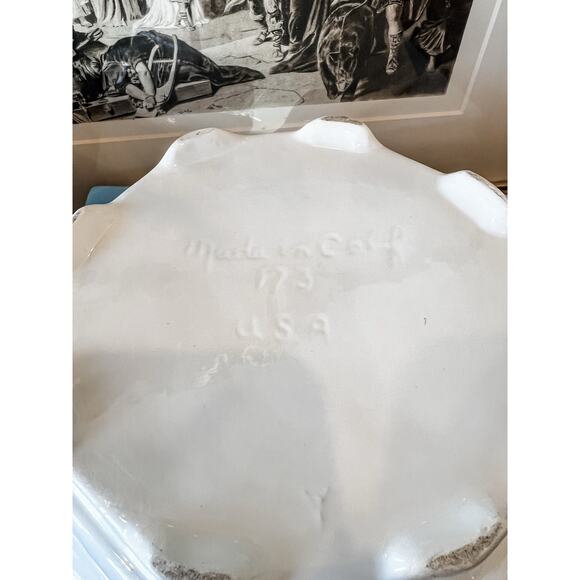 California Pottery Soup Tureen & Lazy Susan Set – 8-Piece‎ White Ceramic MCM - Picture 4 of 10